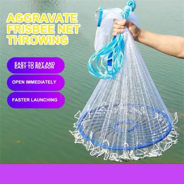 PREMIUM THAI CIRCLE NET THROWER WITH EASY-DRAW COR