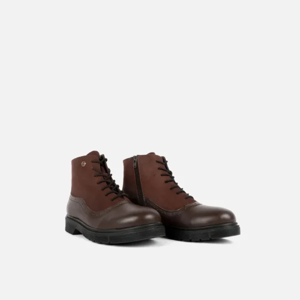 Women Ankle Lace Up Low Heel Boot