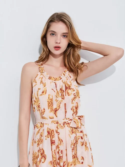 Cut shoulder pattern strap long