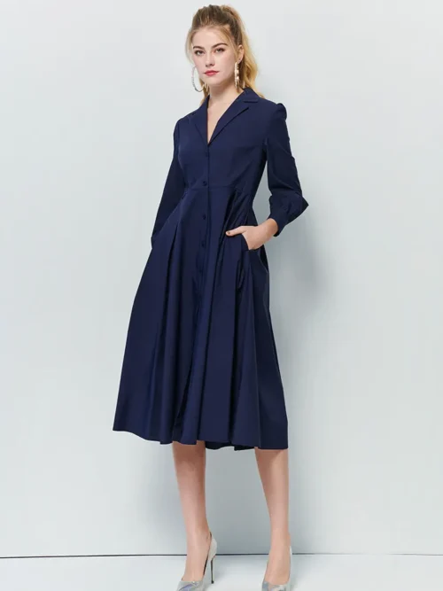 Suit V-neck breasted skirt