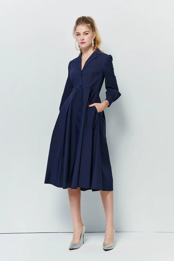 Suit V-neck breasted skirt