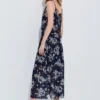 Long dress with waistband back