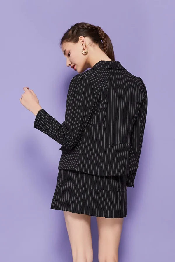 Patchwork line suit jacket