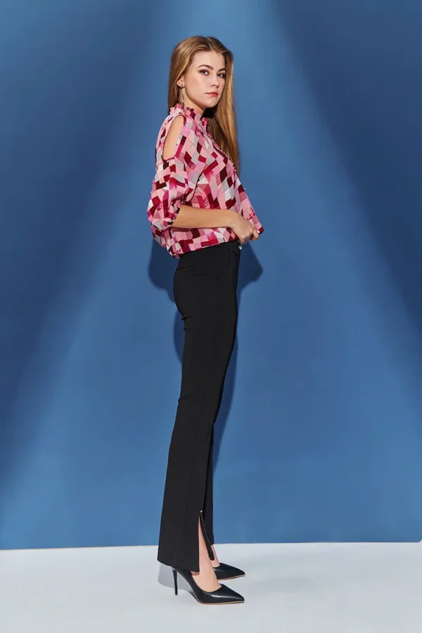 Casual slit anti-wrinkle flared pants