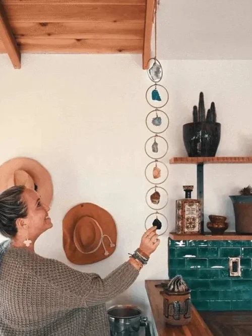 Raw Crystal 7 Chakra Gemstone Wall Decor