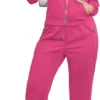 Women 2 Piece Outfits Sweatsuit Zip Up Hoodie Jacket Jogger SweatPants Lounge Matching Sweat Set