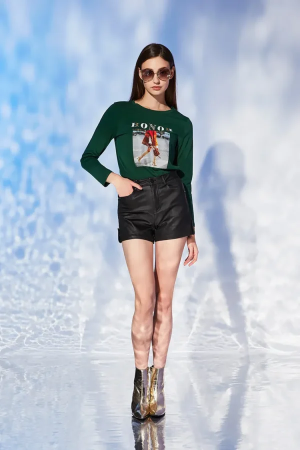 Foggy leather shorts