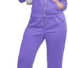 Women 2 Piece Outfits Sweatsuit Zip Up Hoodie Jacket Jogger SweatPants Lounge Matching Sweat Set