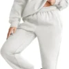 Women's 2 Piece Outfits Oversized Sweatsuit Long Sleeve Pullover Half Zipper Sweatshirt with Jogger Pants